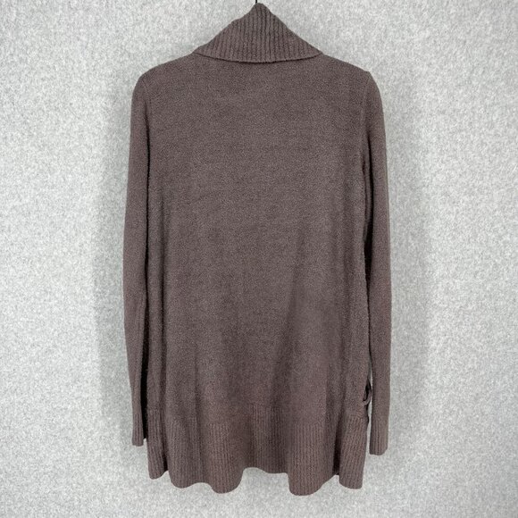 Barefoot Dreams CozyChic Lite Circle Cardi Size M Brown Gray Neutral Pockets EUC - Picture 5 of 12